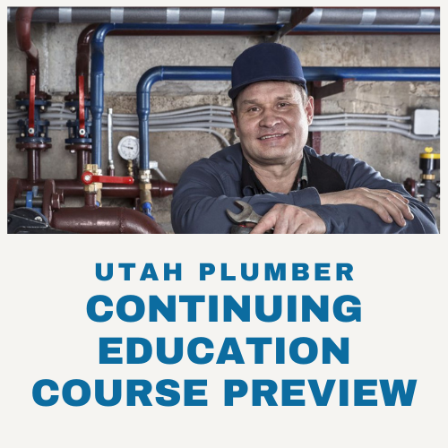 Utah Plumber Continuing Education Course Preview