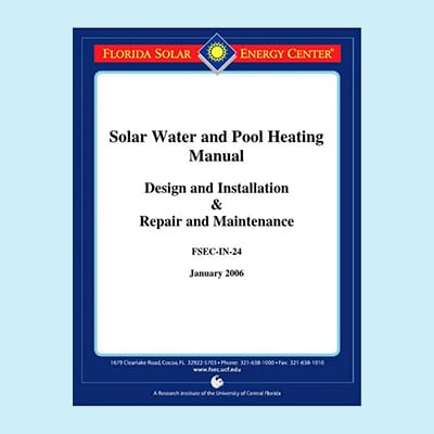 Book Image Florida Solar Thermal Manual Solar Water & Pool Heating Manual 2006